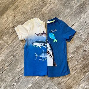 H&M boys shark shirt bundle. Size 4-6
